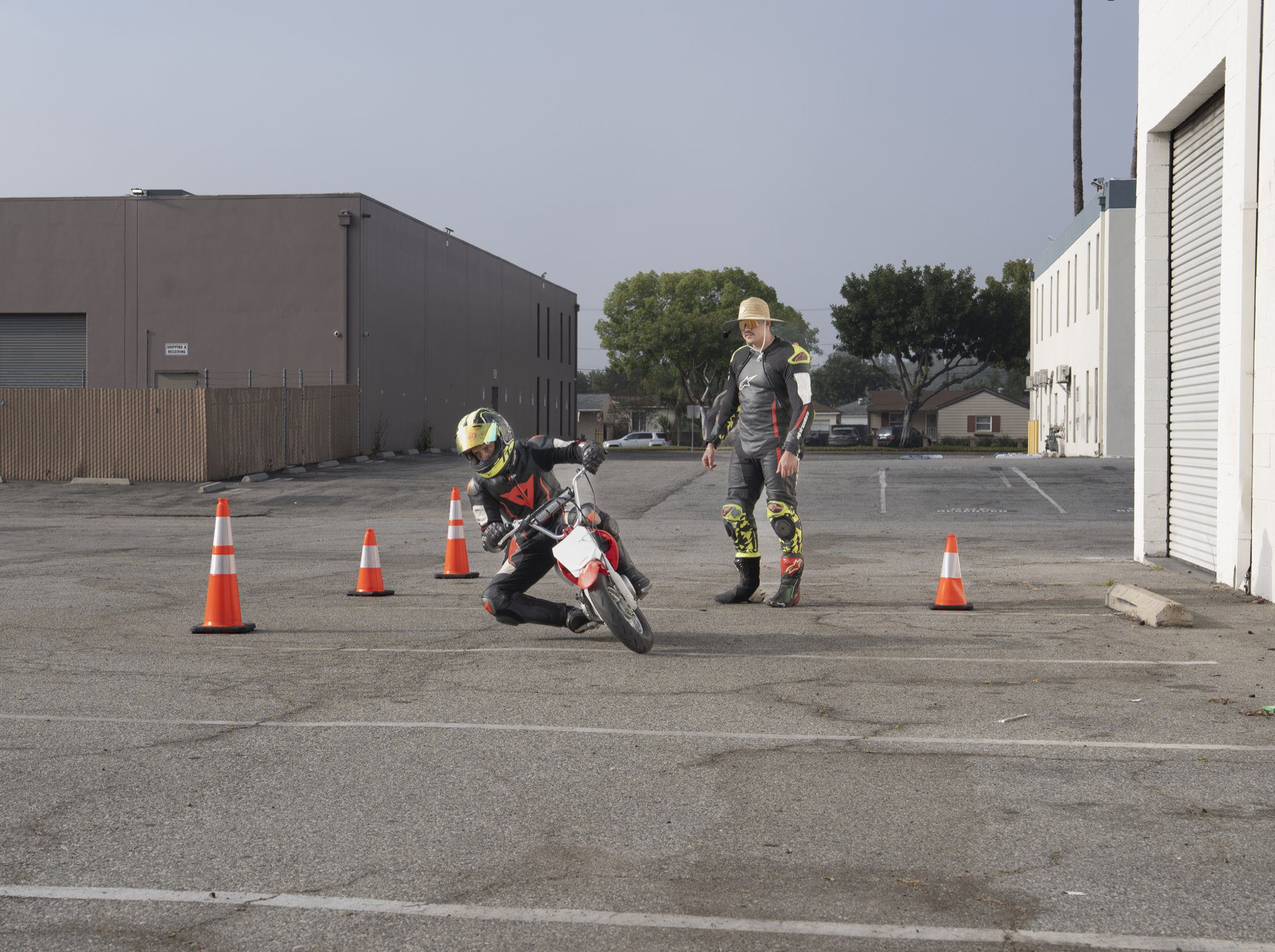 Cornering technique training with instructor